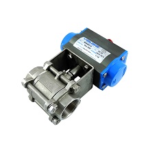 Pneumatic Actuator "VALBIA" DA63/90,Ball Valve STSS 316 3 pcs ,DN 40(1.1/2")